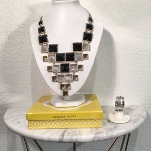 KENDRA SCOTT ‘Maddox’ Necklace, Blk Leopard *RARE